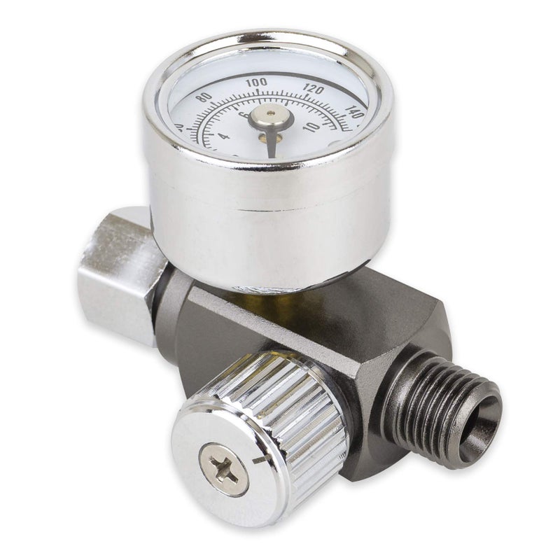 Tool Guy Republic Air Adjusting Regulator Valve with Pressure Gauge for Spray Guns and Air Tools (1/4â€ NPS) (Analog Pressure Gauge) - Image 1
